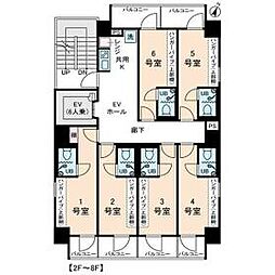 アムス・アミティエ川崎III 4階ワンルームの間取り