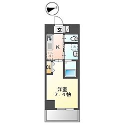 東京メトロ東西線 木場駅 徒歩7分の賃貸マンション 3階1Kの間取り