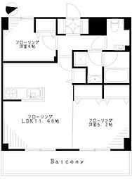 JR総武線 西荻窪駅 徒歩10分の賃貸マンション 2階2LDKの間取り