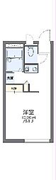 レオパレス竹ノ内 1Kの間取図画像