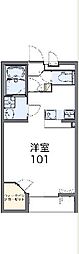 レオネクストアルメリア 1階1Kの間取り