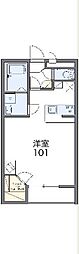 レオパレスサードなわて 1Kの間取図画像