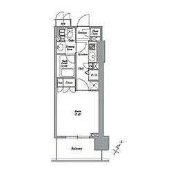 東京メトロ南北線 白金高輪駅 徒歩1分の賃貸マンション 4階1Kの間取り