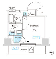 JR総武本線 錦糸町駅 徒歩10分の賃貸マンション 7階ワンルームの間取り