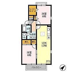 エクセルA 2LDKの間取図画像