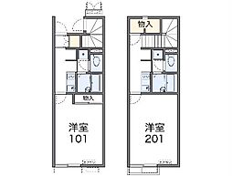 レオネクスト菱池 1Kの間取図画像