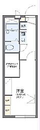 レオパレスミノール 1Kの間取図画像