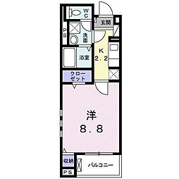 シトラスコート本厚木 1Kの間取図画像