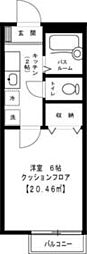 プリマヴェーラ 2階1Kの間取り