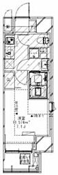 グランパセオ蒲田 1Kの間取図画像