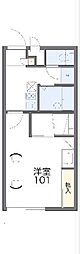 レオパレスシャルマン 1Kの間取図画像