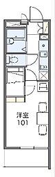 レオパレス苺 2階1Kの間取り