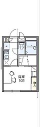 レオパレスレ・パラン 2階1Kの間取り