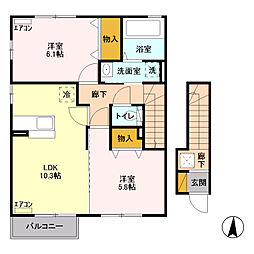 間取図画像 2LDK
