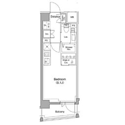 京急本線 立会川駅 徒歩5分の賃貸マンション 3階ワンルームの間取り