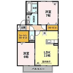 間取図画像 2LDK