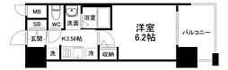 エステムコート難波7ビヨンド 1Kの間取図画像