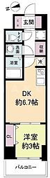 スペーシア日本橋東 1DKの間取図画像