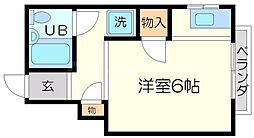 庄司コーポ 1Kの間取図画像