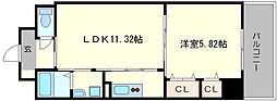 Osaka Metro堺筋線 天神橋筋六丁目駅 徒歩3分の賃貸マンション 10階1LDKの間取り