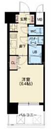 プレサン神崎川FINEBLESS 1Kの間取図画像