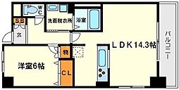 JR東海道・山陽本線 新大阪駅 徒歩3分の賃貸マンション 7階1LDKの間取り