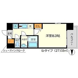 Osaka Metro御堂筋線 新大阪駅 徒歩12分の賃貸マンション 10階1Kの間取り