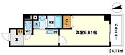 みおつくし江戸堀 1Kの間取図画像