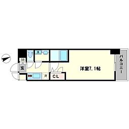 Osaka Metro中央線 九条駅 徒歩4分の賃貸マンション 2階1Kの間取り