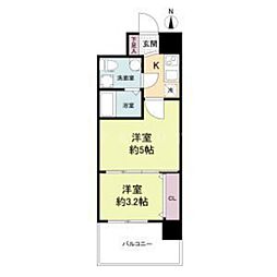 セレニテ江坂ルフレ 8階2Kの間取り