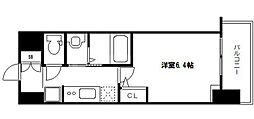 阪神本線 野田駅 徒歩6分の賃貸マンション 5階1Kの間取り