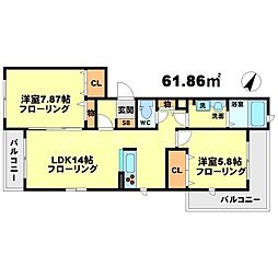 間取図画像 2LDK