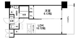 おおさか東線 城北公園通駅 徒歩3分の賃貸マンション 7階1LDKの間取り