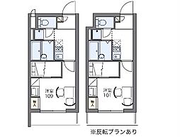 レオパレスヴィルヌーブ川崎Ａ 307 3階1Kの間取り