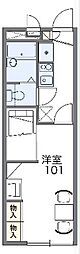 レオパレスアベニール 1Kの間取図画像