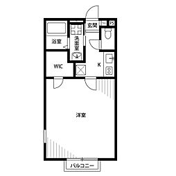 アムール　Ｇｒａｃｅ　Ｍａｉｓｏｎ 1階1Kの間取り