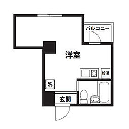 クレセント・Y ワンルームの間取図画像