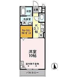 エスパレオ・M 1Kの間取図画像