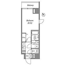 GRANPASEO田端A 1Kの間取図画像