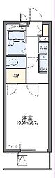 レオパレスラグレージュ 2階1Kの間取り