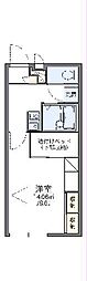 レオパレスKumami 1Kの間取図画像