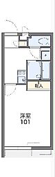 レオパレスMOMO 1Kの間取図画像