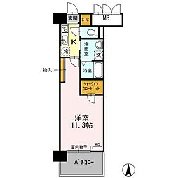 グランドソレイユ名駅 1Kの間取図画像
