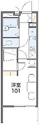 レオパレス上社LA1 1Kの間取図画像