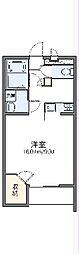 レオパレスサラス 1Kの間取図画像