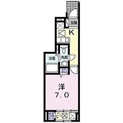ジーク 1Kの間取図画像