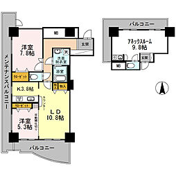 品川シーサイドビュータワー2 2LDKの間取図画像