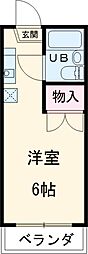 セントラルコーポ　クロッカス館 3階1Kの間取り