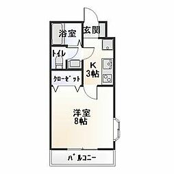 ライフイン・エスタ 1Kの間取図画像