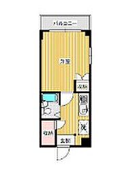エスポアール川崎 1階1Kの間取り